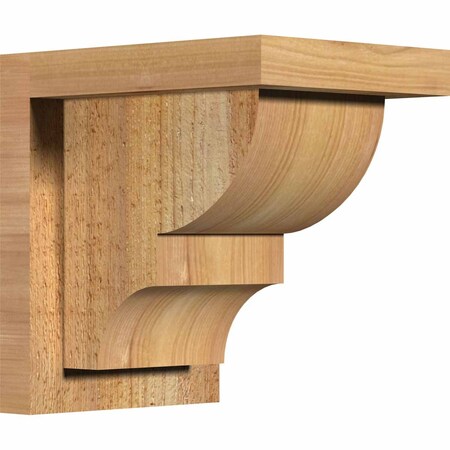 Ekena Millwork Ridgewood Rough Sawn Corbel w/Backplate, Western Red Cedar, 6"W x 8"D x 8"H COR06X08X08RID01RWR